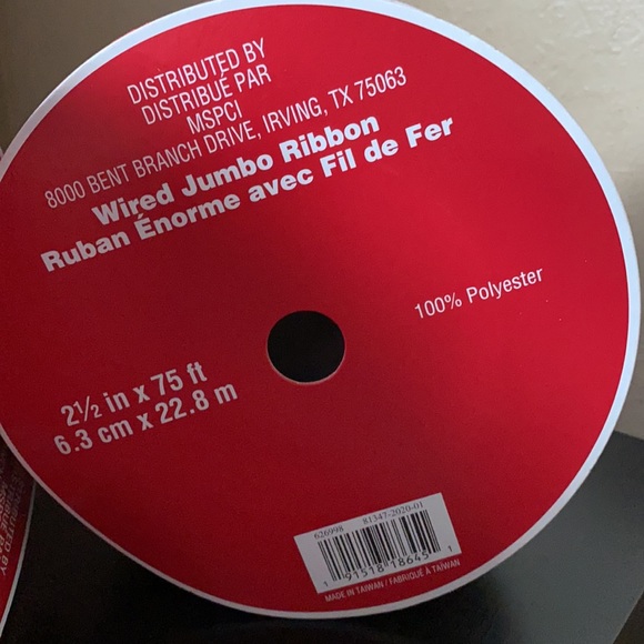 3 Wired Jumbo Ribbon 2.5” white and black pattern farmhouse buffalo - Picture 11 of 16